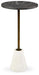 Signature Design Black/White/Gold Finish Accent Table