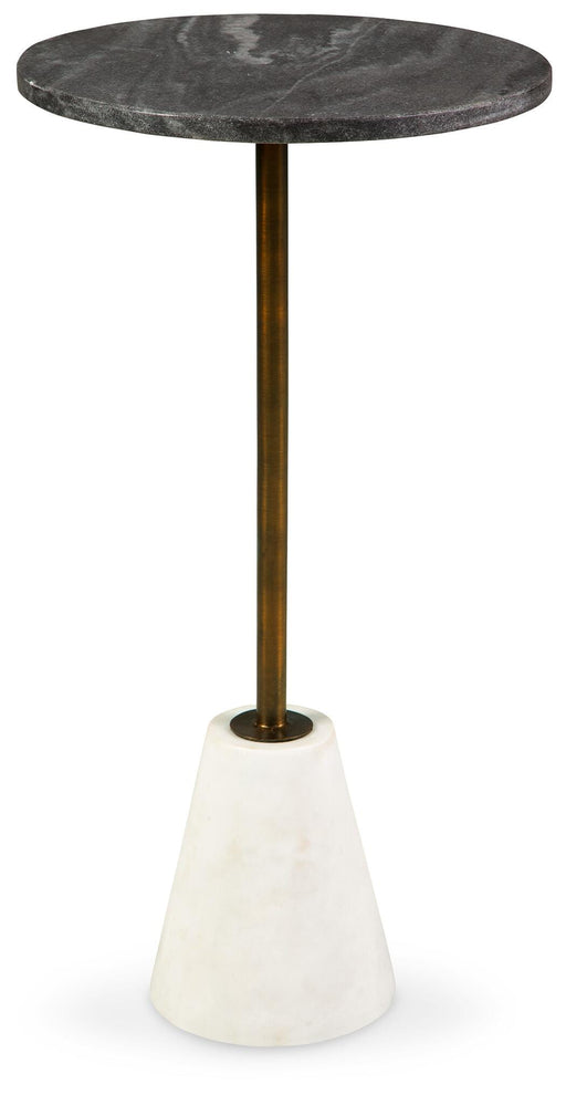 Signature Design Black/White/Gold Finish Accent Table