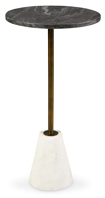 Signature Design Black/White/Gold Finish Accent Table