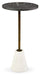 Signature Design Black/White/Gold Finish Accent Table