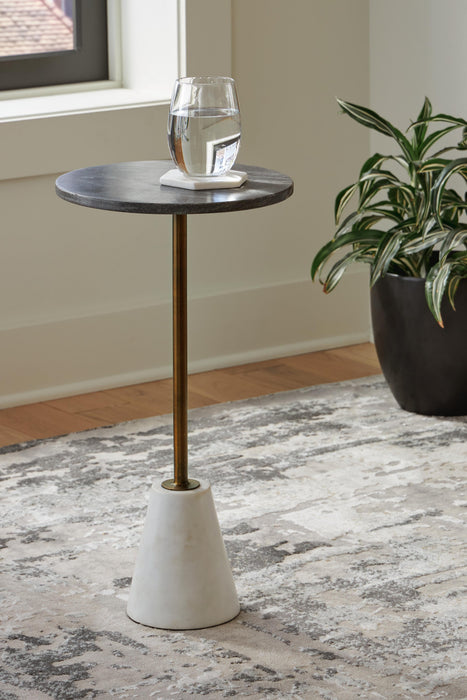 Signature Design Black/White/Gold Finish Accent Table
