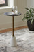 Signature Design Black/White/Gold Finish Accent Table