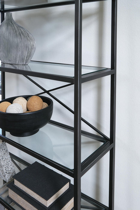 Signature Design Antique Black Bookcase