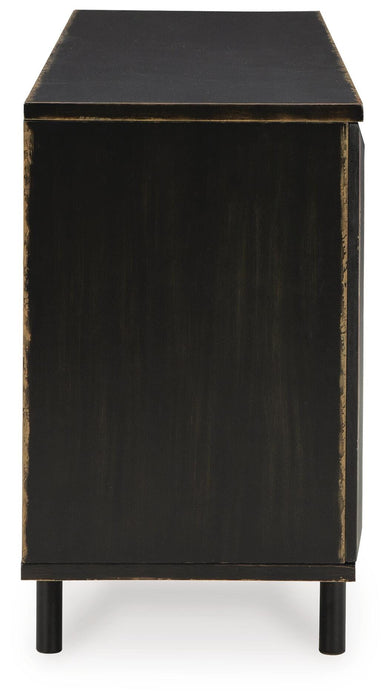 Signature Design Distressed Black Accent Cabinet
