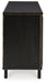 Signature Design Distressed Black Accent Cabinet