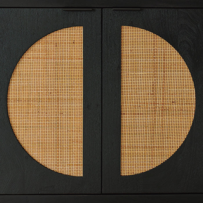 Signature Design Black/Natural Accent Cabinet