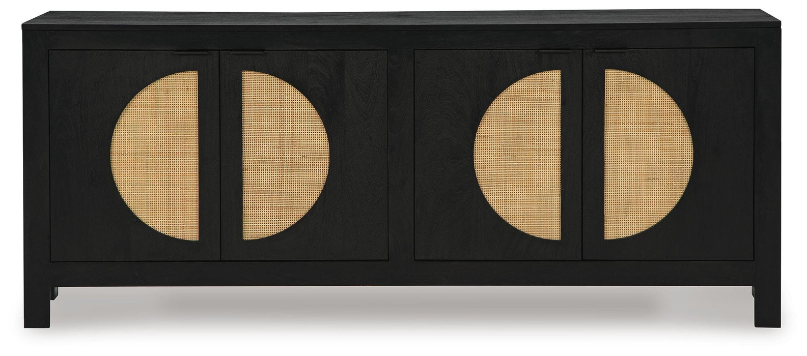 Signature Design Black/Natural Accent Cabinet