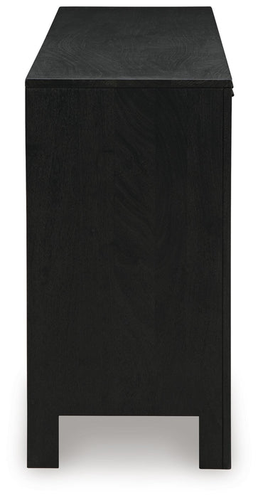 Signature Design Black/Natural Accent Cabinet