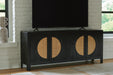 Signature Design Black/Natural Accent Cabinet