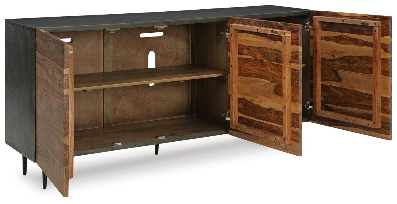 Signature Design Natural/Brown Accent Cabinet