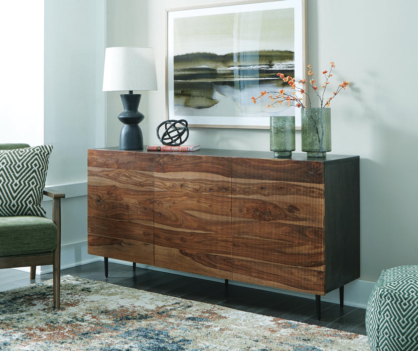 Signature Design Natural/Brown Accent Cabinet