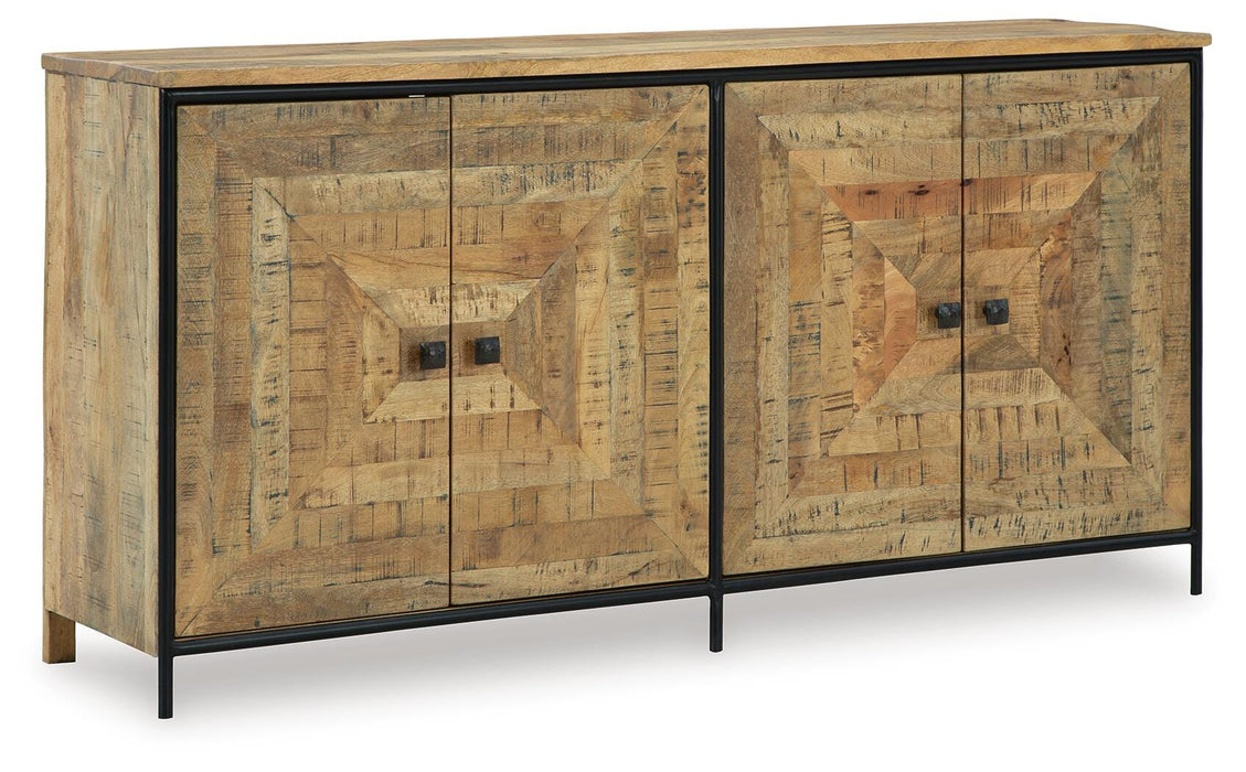 Signature Design Brown/Black Accent Cabinet