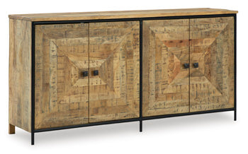 Signature Design Brown/Black Accent Cabinet