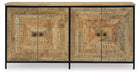 Signature Design Brown/Black Accent Cabinet