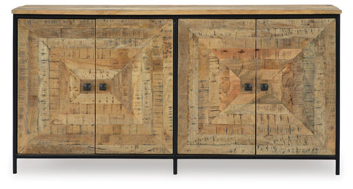Signature Design Brown/Black Accent Cabinet