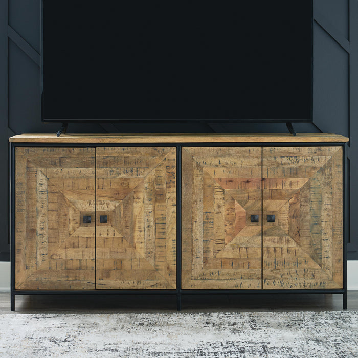 Signature Design Brown/Black Accent Cabinet