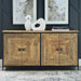 Signature Design Brown/Black Accent Cabinet