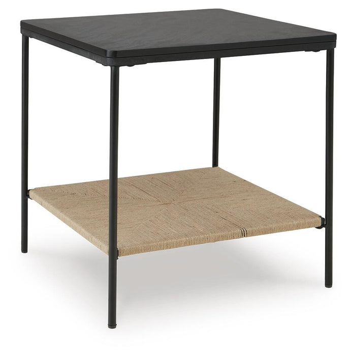 Signature Design Black/Natural Accent Table