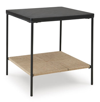 Signature Design Black/Natural Accent Table
