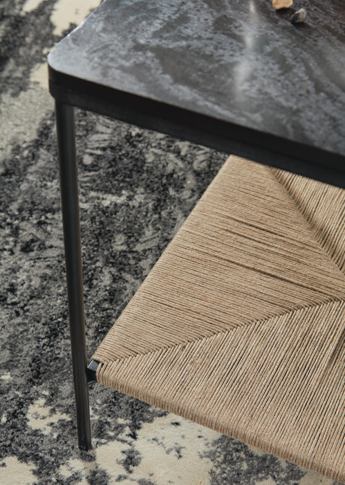 Signature Design Black/Natural Accent Table