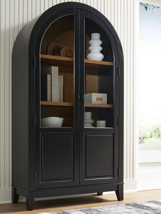 Signature Design Black/Natural Accent Cabinet