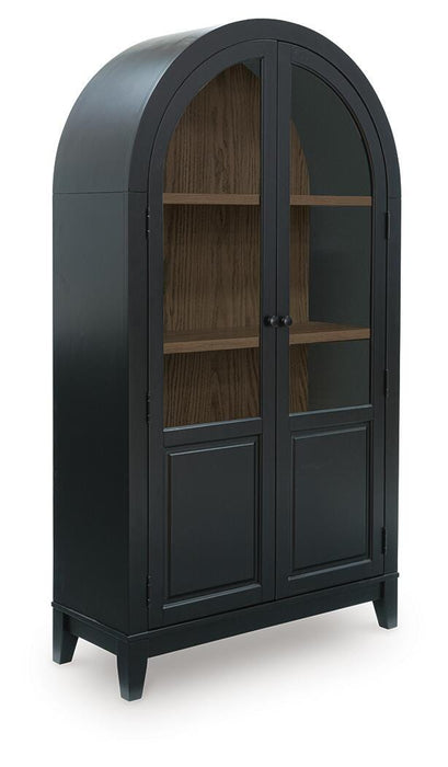 Signature Design Black/Natural Accent Cabinet