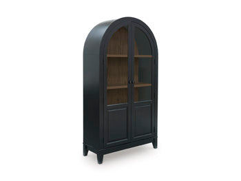 Signature Design Black/Natural Accent Cabinet