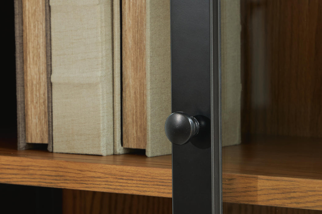 Signature Design Black/Natural Accent Cabinet
