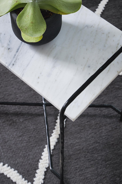Signature Design White/Black Accent Table
