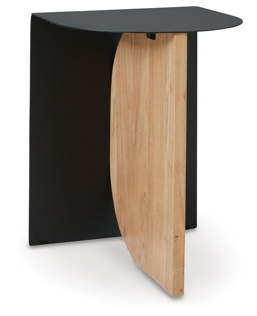 Signature Design Black/Natural Accent Table
