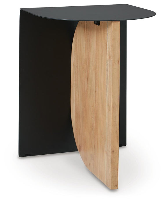 Signature Design Black/Natural Accent Table