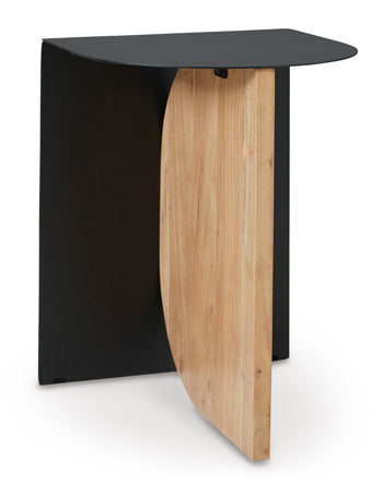 Signature Design Black/Natural Accent Table