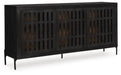 Signature Design Black/Natural Accent Cabinet
