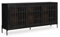 Signature Design Black/Natural Accent Cabinet