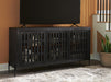 Signature Design Black/Natural Accent Cabinet