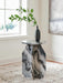 Signature Design Black/White/Taupe Accent Table