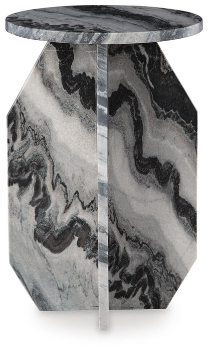 Signature Design Black/White/Taupe Accent Table
