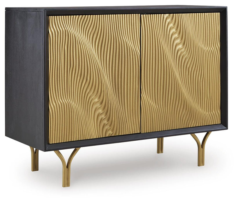 Signature Design Black/Gold Finish Accent Cabinet