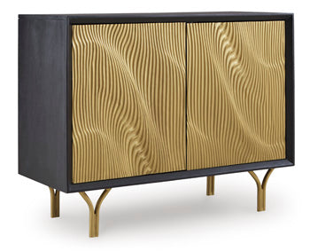 Signature Design Black/Gold Finish Accent Cabinet