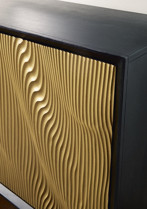 Signature Design Black/Gold Finish Accent Cabinet