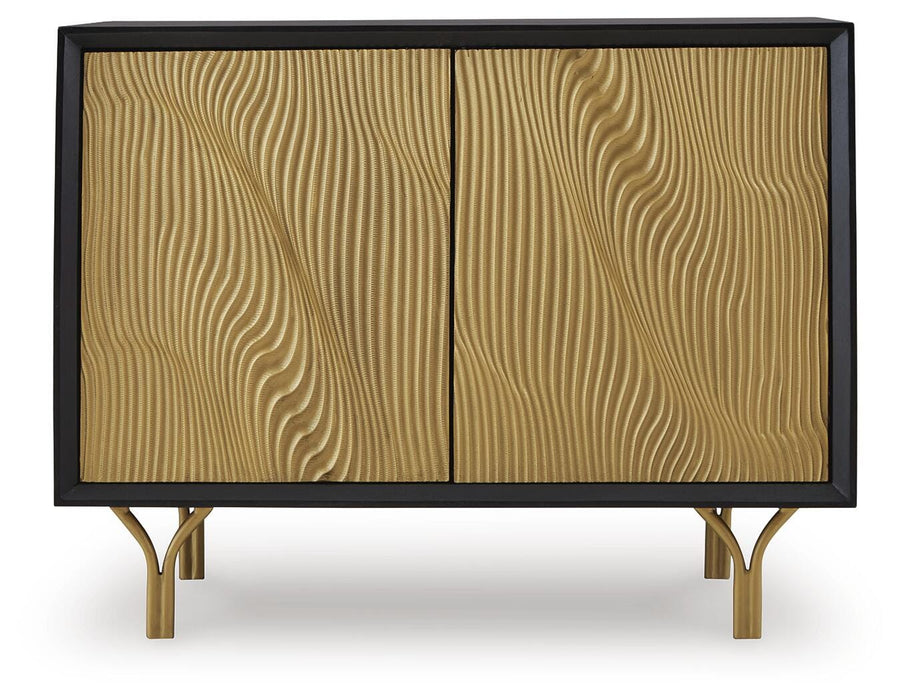 Signature Design Black/Gold Finish Accent Cabinet