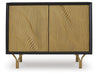 Signature Design Black/Gold Finish Accent Cabinet