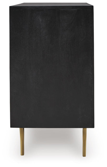 Signature Design Black/Gold Finish Accent Cabinet