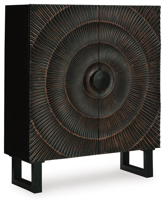 Signature Design Distressed Black Accent Cabinet