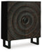 Signature Design Distressed Black Accent Cabinet