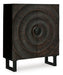 Signature Design Distressed Black Accent Cabinet