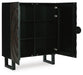 Signature Design Distressed Black Accent Cabinet