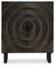 Signature Design Distressed Black Accent Cabinet