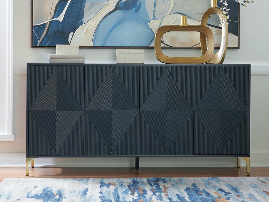 Signature Design Dark Blue Accent Cabinet