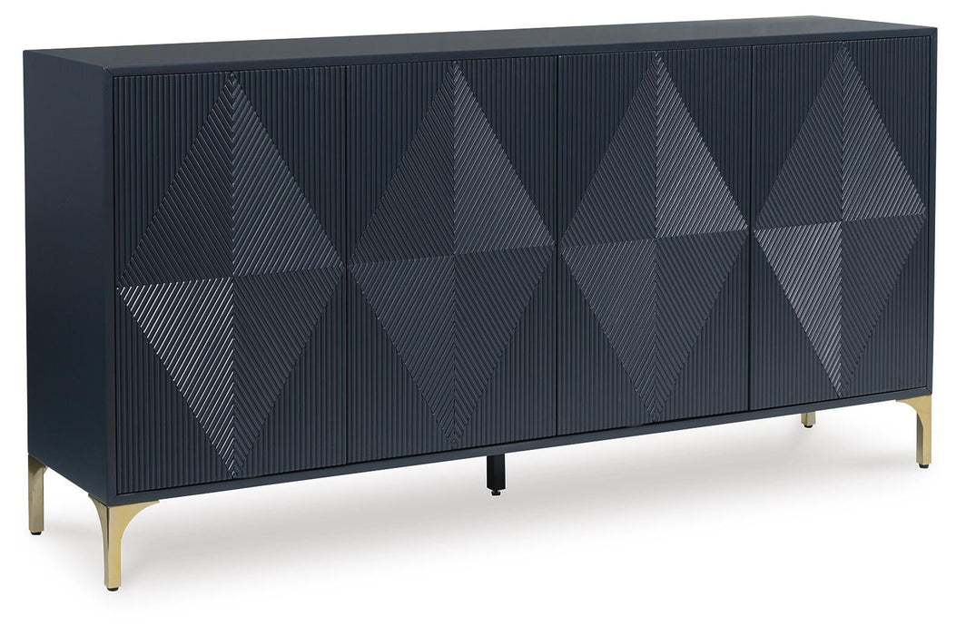 Signature Design Dark Blue Accent Cabinet